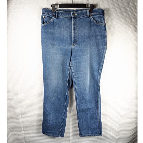 Lee Riders 38x32 Jeans Men Blue Denim Straight Fit Vintage USA Mid Rise 80s 90s - Picture 1 of 5